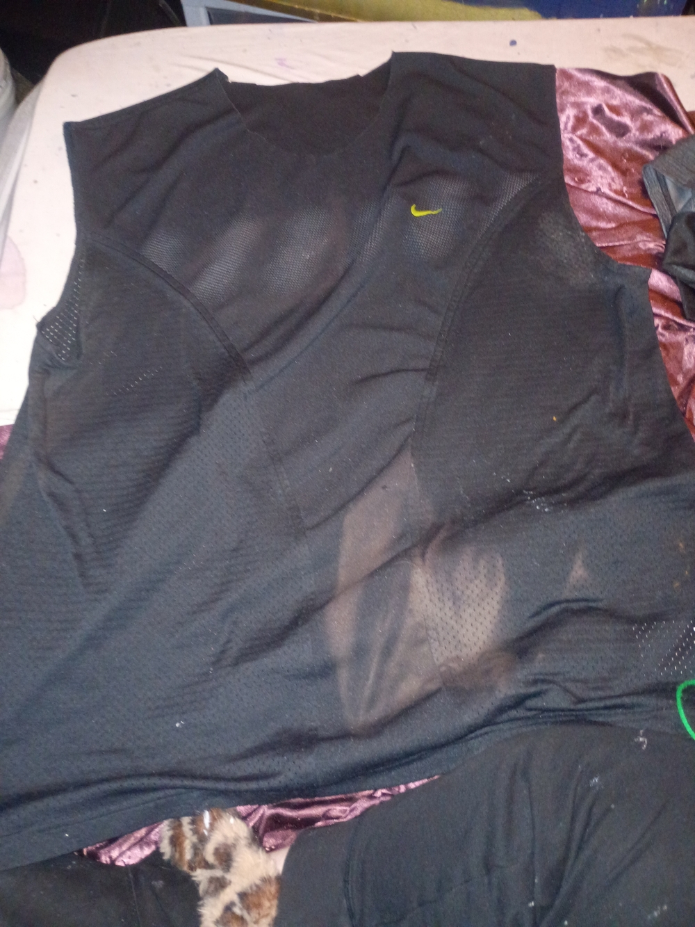 Nike Black Sleeveless Athletic Top with Neon Swoosh